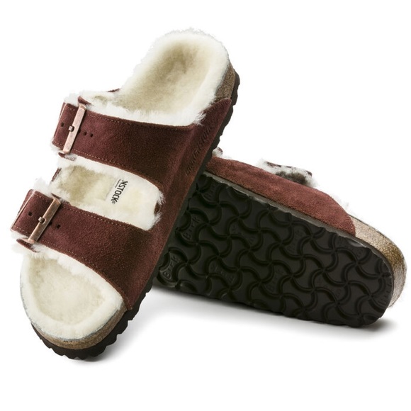 Birkenstock Shoes - BIRKENSTOCK NEW SHEARLING FUR ARIZONA SANDALS